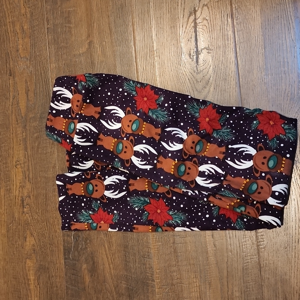 Girls L/XL Christmas Leggings